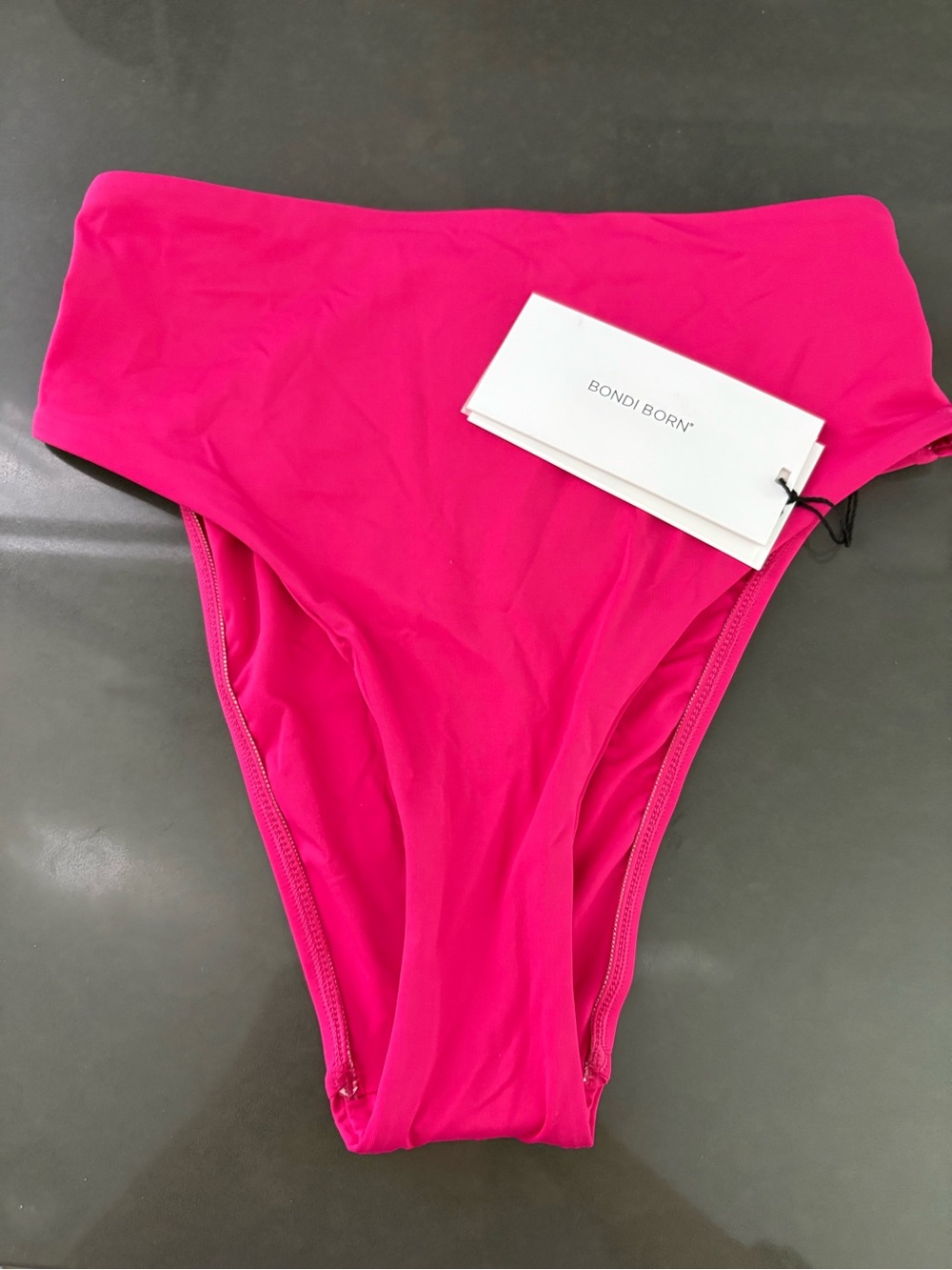 BONDI BORN Magenta High Waist Bikini Bottom - never worn!